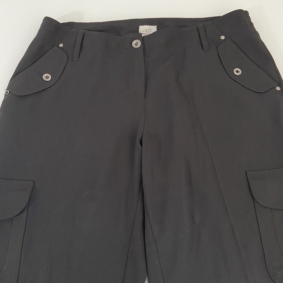 Cache Women's Black Dress Capri Crop Pants Cargo Size 4 Casual Lightweight - Picture 1 of 7